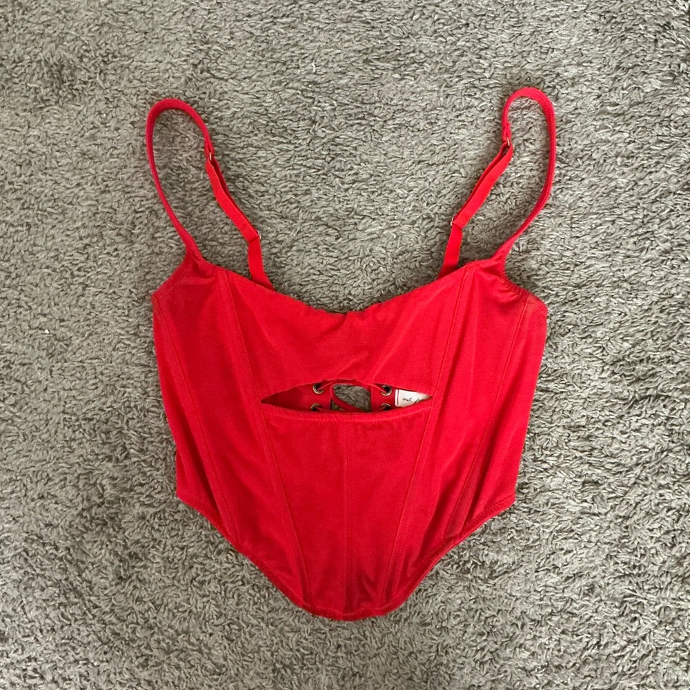 Red Urban Outfitters Corset Top